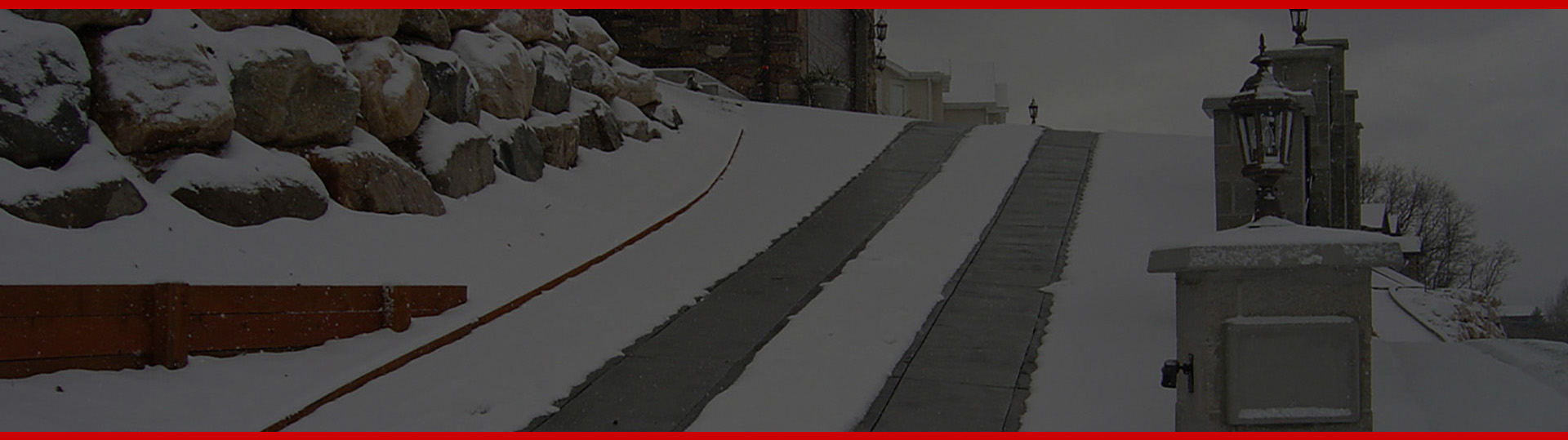 Radiant driveway heating systems banner.