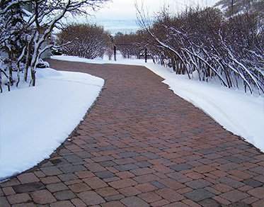 A heated paver driveway.